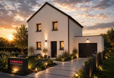 Image du modèle de maison ANEMONE 85m² ARDOISE + GGE BAC_Nuit