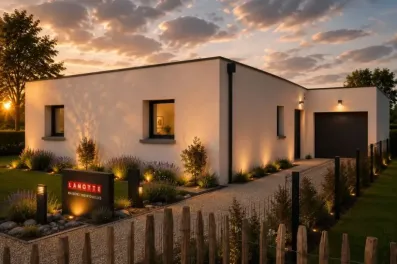 Image du modèle de maison GIRELLE 95m² TOIT TERRASSE + GGE BAC_Nuit