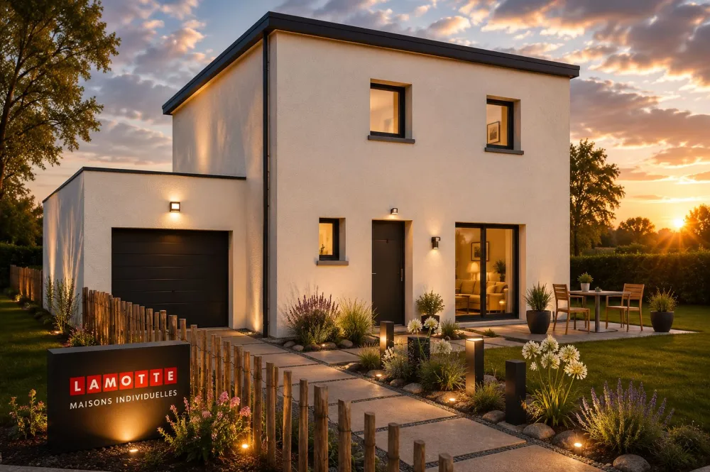 Image du modèle de maison LAGON 85m² MONOPENTE + GGE BAC_Nuit