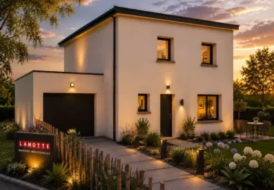 Image du modèle de maison LAGON 95m² MONOPENTE + GGE BAC_Nuit