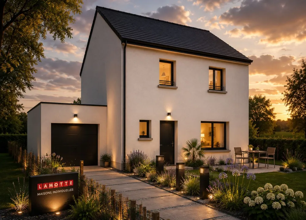 Image du modèle de maison LAGON 105m² ARDOISE + GGE BAC_Nuit