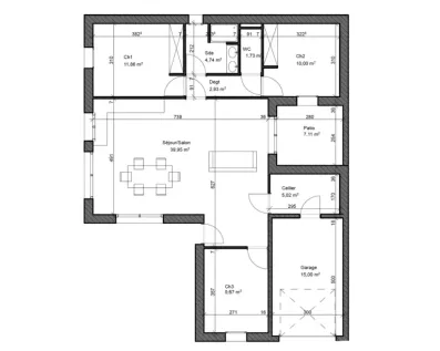 Image du modèle de maison PLAN-RDC