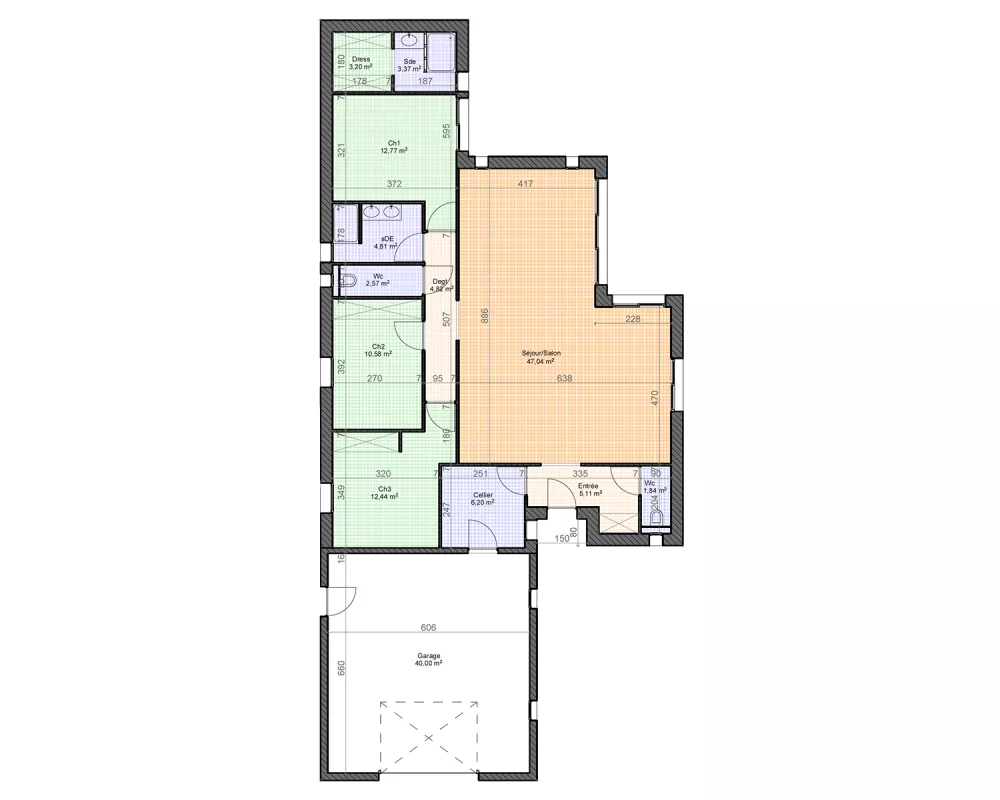 Image du modèle de maison PLAN-RDC