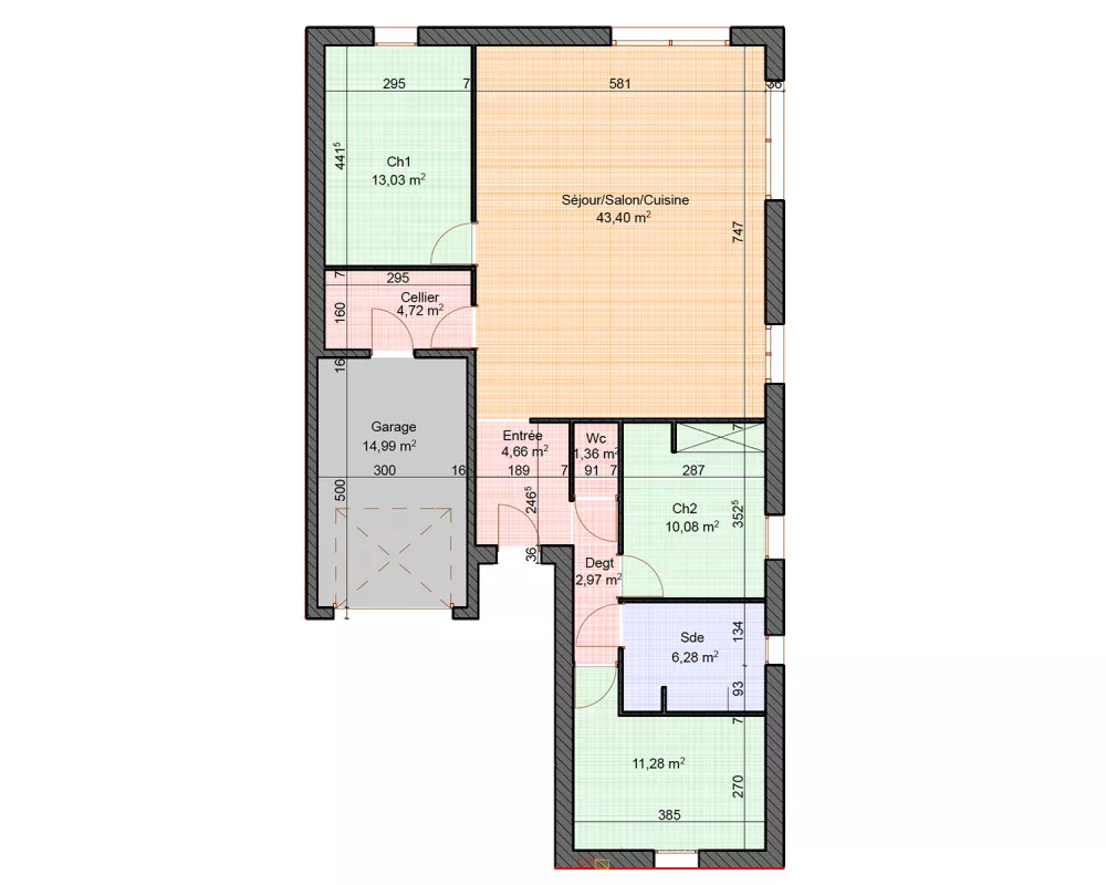 Image du modèle de maison PLAN-RDC