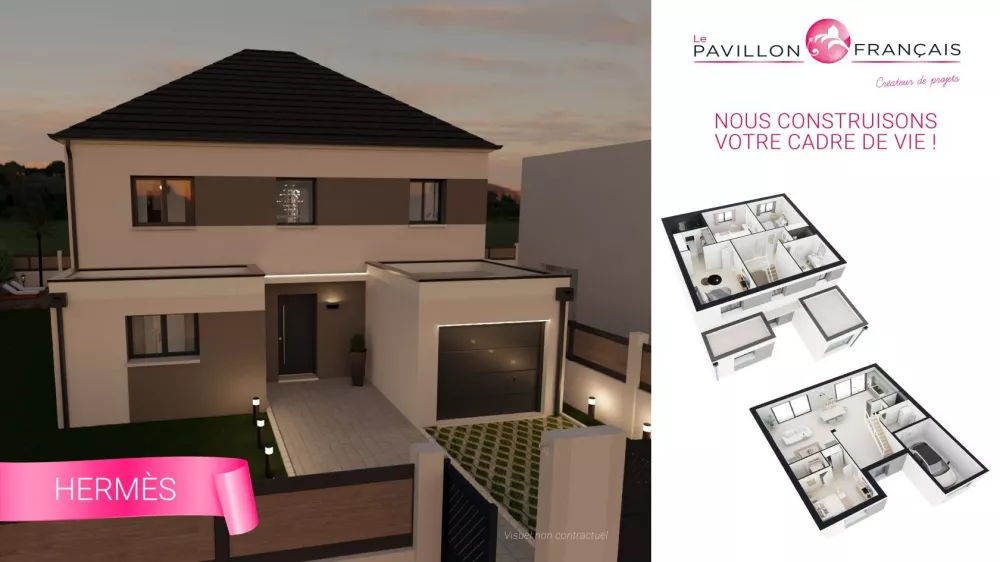 Image du modèle de maison 1 • Hermès 140 (CH+GI)