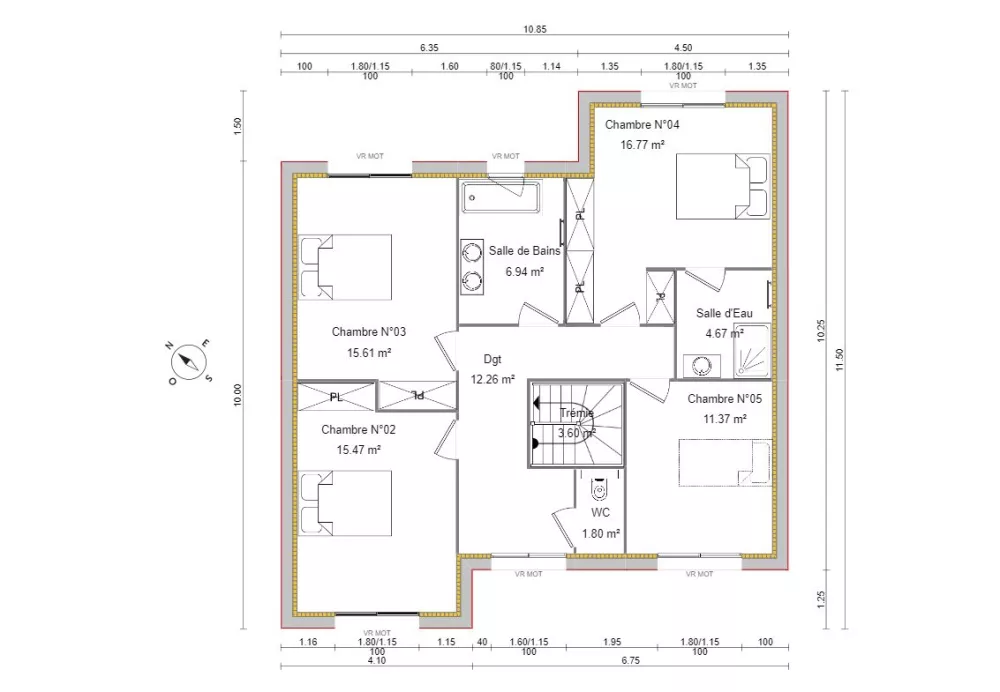 Image du modèle de maison PLAN ETAGE
