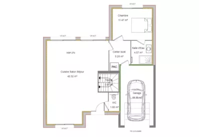 Image du modèle de maison Plan RDC