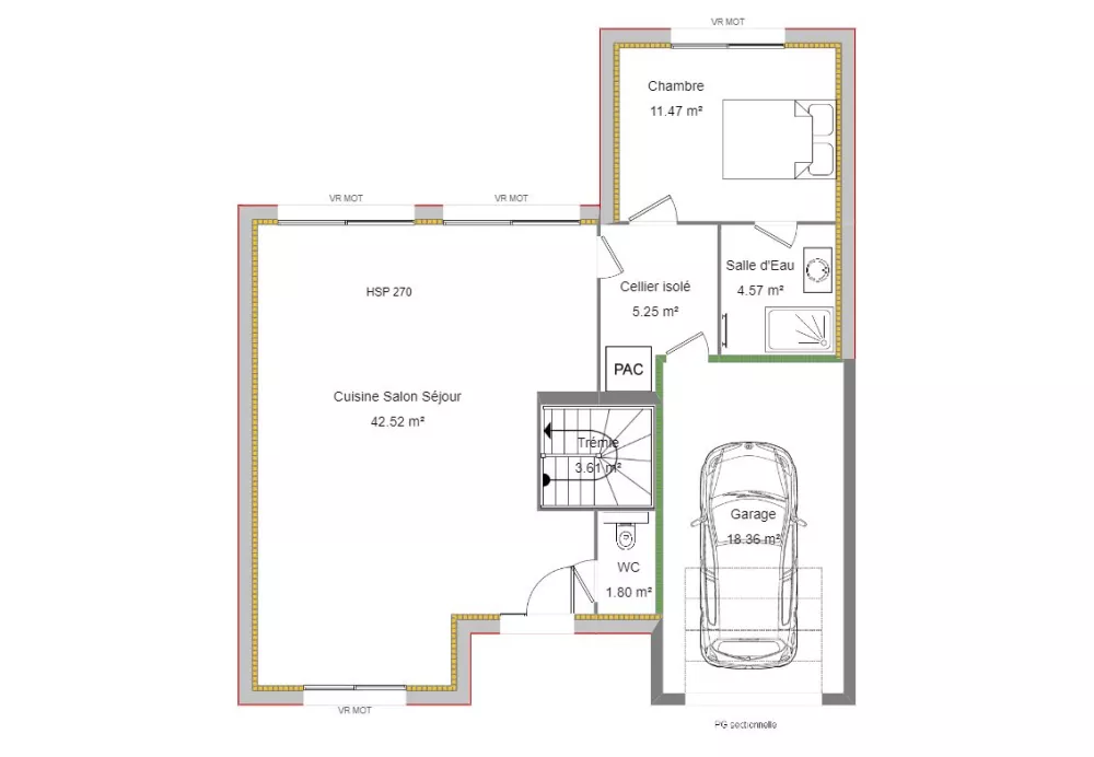 Image du modèle de maison Plan RDC