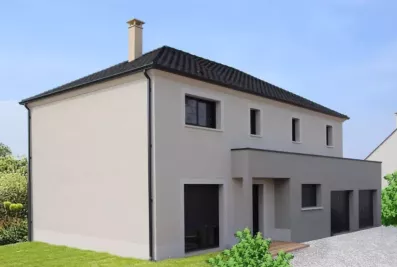 Image du modèle de maison avec toiture terasse rdc