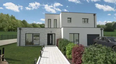 Image du modèle de maison 1- 165 m2 - Toit Plat - Jour - AV