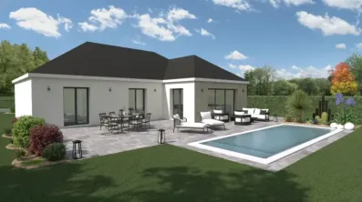 Image du modèle de maison 1 - 120 m2 - En L - Jour - AR