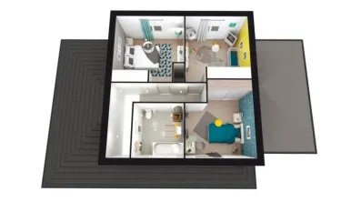 Image du modèle de maison CLEA axo étage