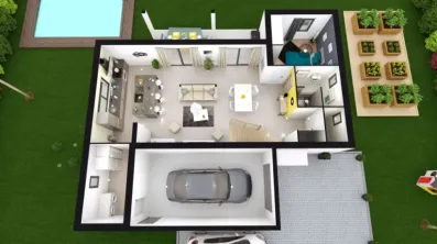 Image du modèle de maison SOFIA axo rdc