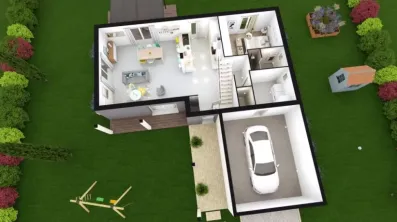 Image du modèle de maison DIANA axo rdc