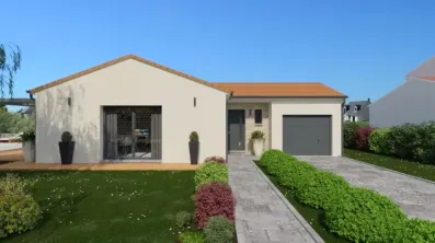 Image du modèle de maison Vue devant toit rouge