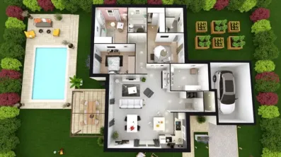 Image du modèle de maison JULIA axo