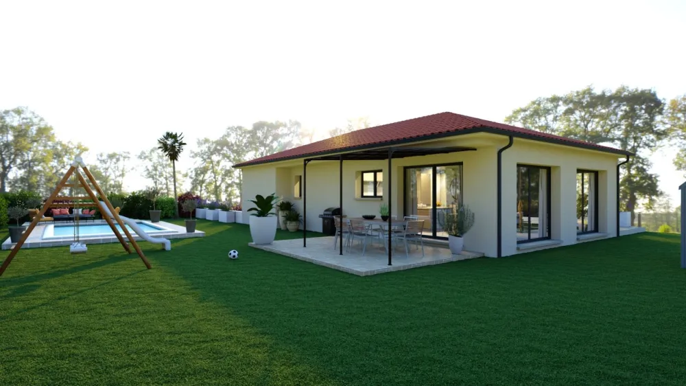 Image du modèle de maison LEA extérieur arrière 2