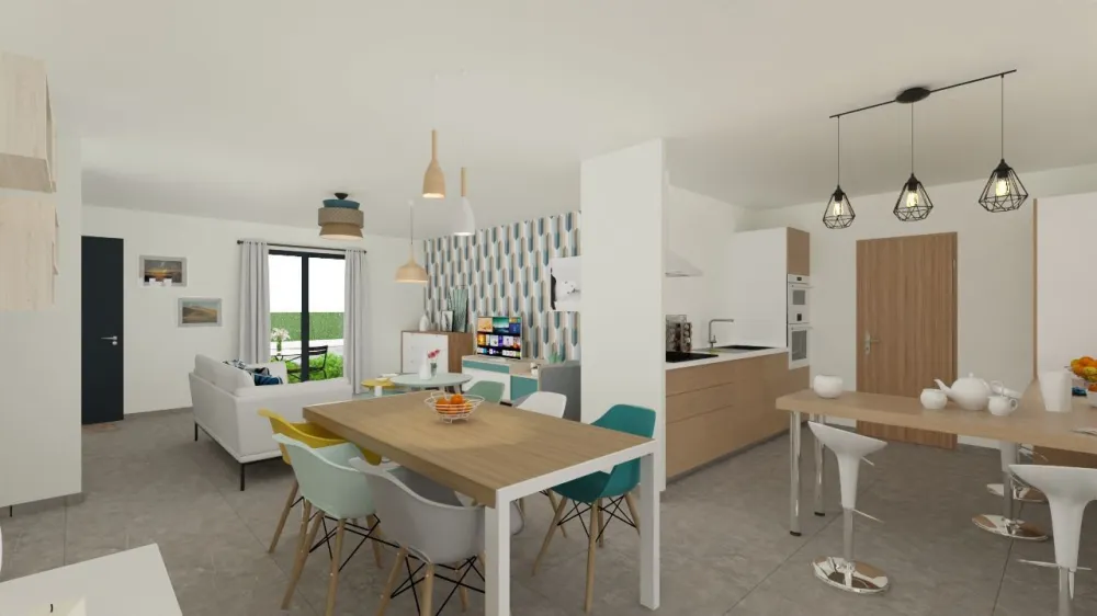 Image du modèle de maison Vue séjour cuisine