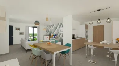 Image du modèle de maison Vue séjour cuisine