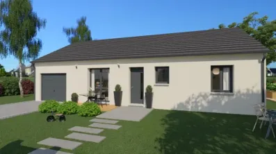 Image du modèle de maison Vue devant 2 toit ardoisé