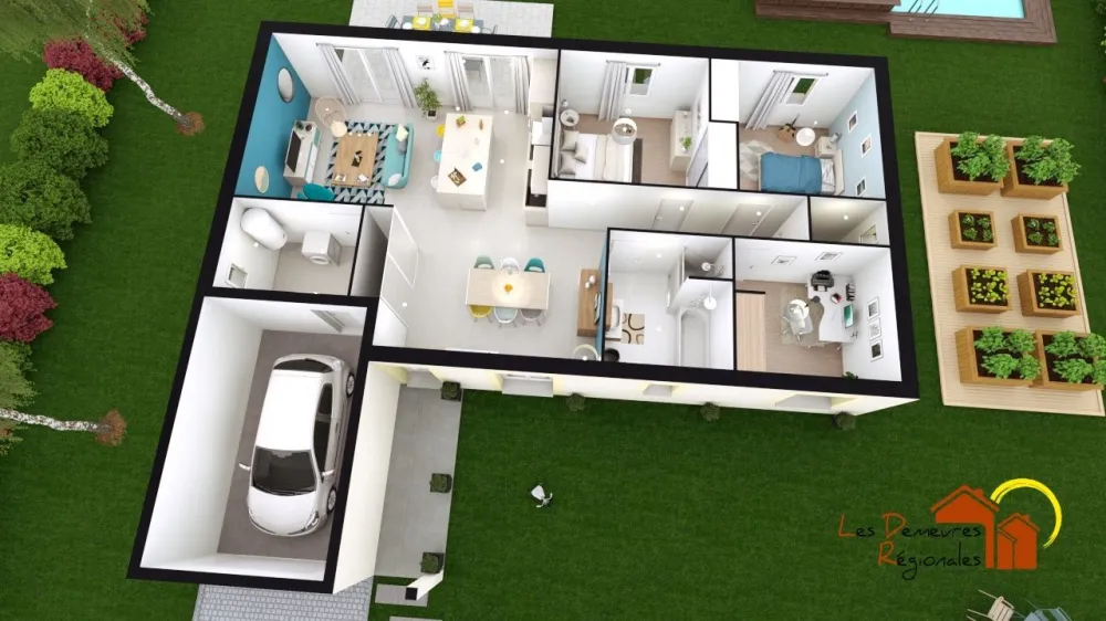 Image du modèle de maison NINA axo