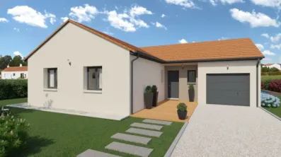 Image du modèle de maison Vue devant toit rouge