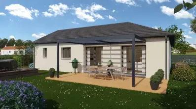 Image du modèle de maison Vue Arrière toit ardoisé