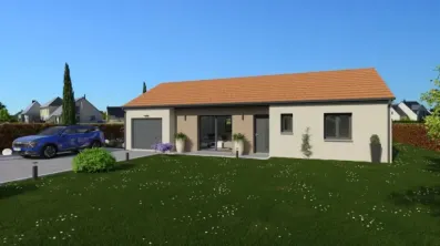 Image du modèle de maison Vue devant toit rouge 2