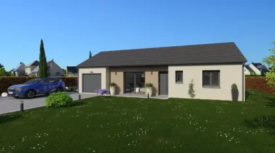 Image du modèle de maison Vue devant toit ardoisé 2