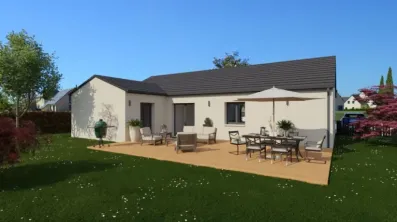 Image du modèle de maison Vue arrière toit ardoisé