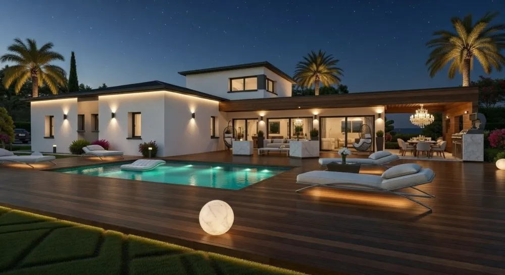 Image du modèle de maison RIVERSIDE ARRIERE NUIT V2