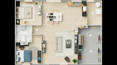 Image du modèle de maison 1vuededessus