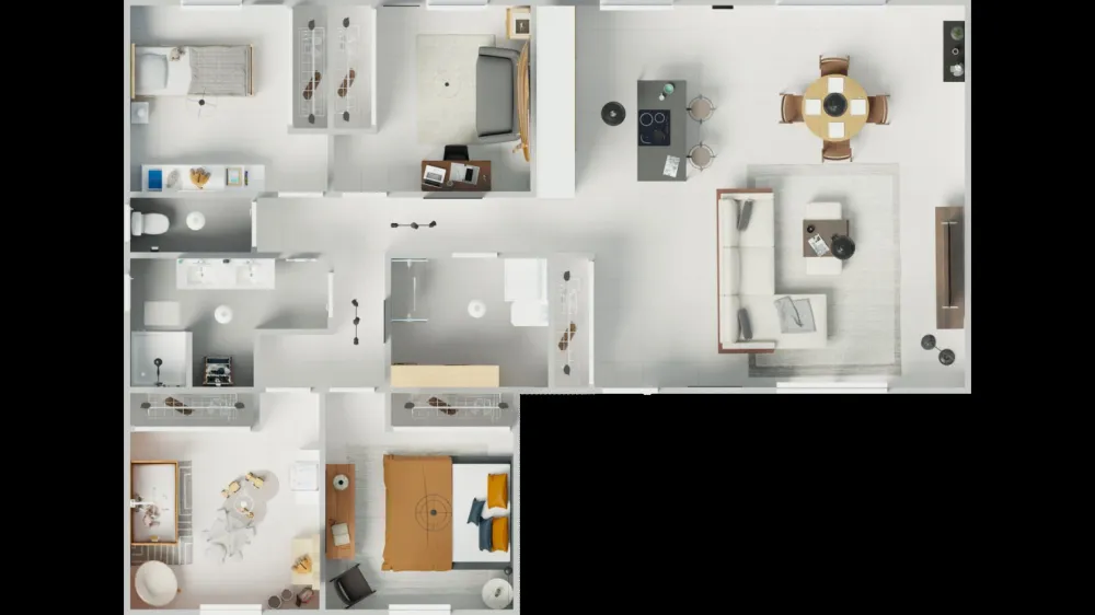 Image du modèle de maison 1vuededessus