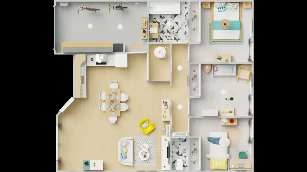 Image du modèle de maison 1vuededessus