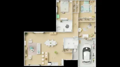 Image du modèle de maison 1vuededessus