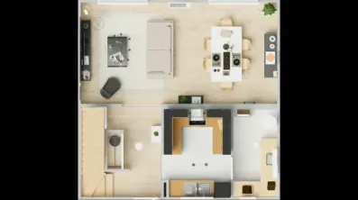 Image du modèle de maison 1vuededessus
