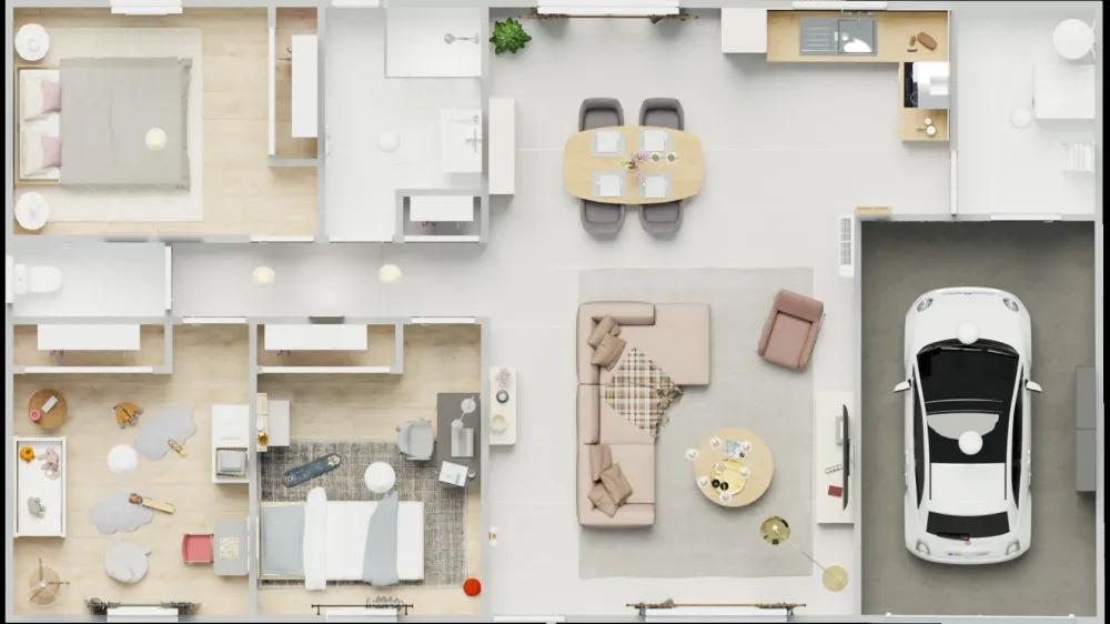 Image du modèle de maison 1vuededessus