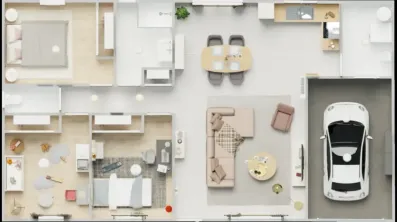 Image du modèle de maison 1vuededessus