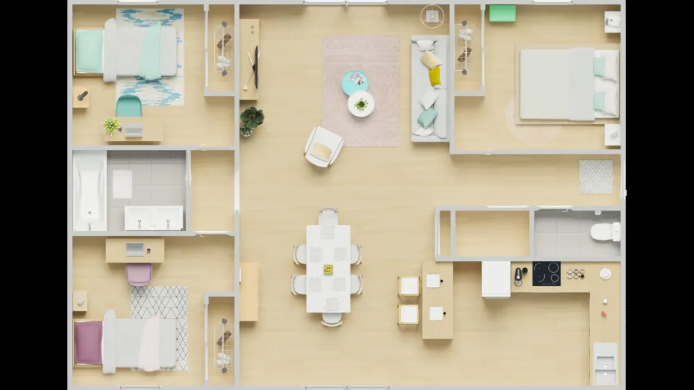 Image du modèle de maison 1vuededessus