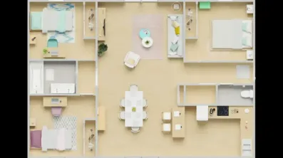 Image du modèle de maison 1vuededessus