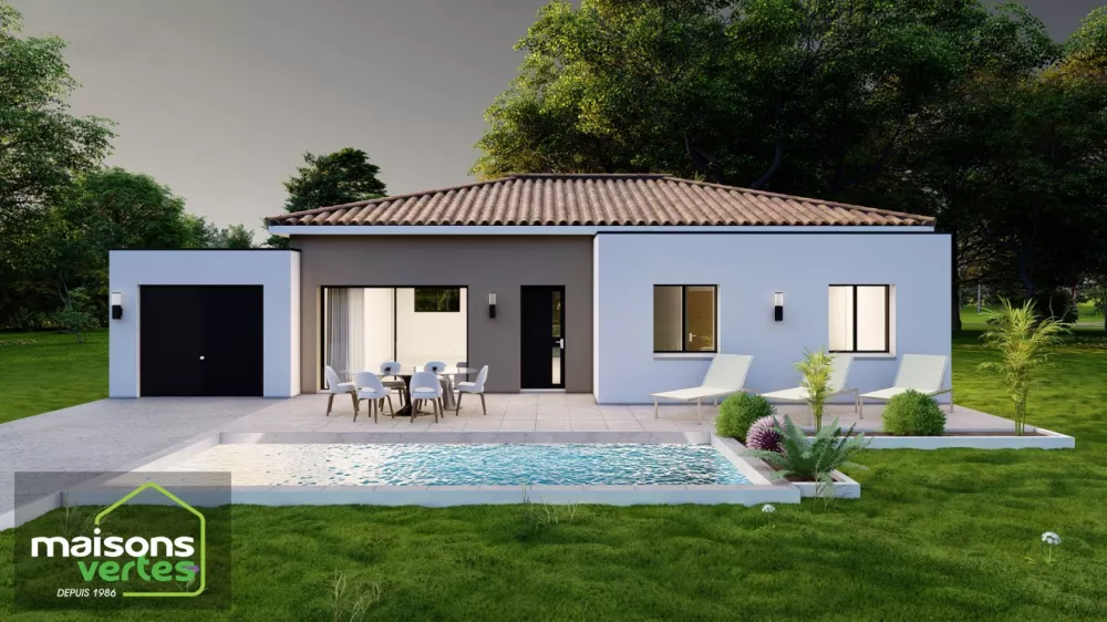 Image du modèle de maison Bruyere nuit