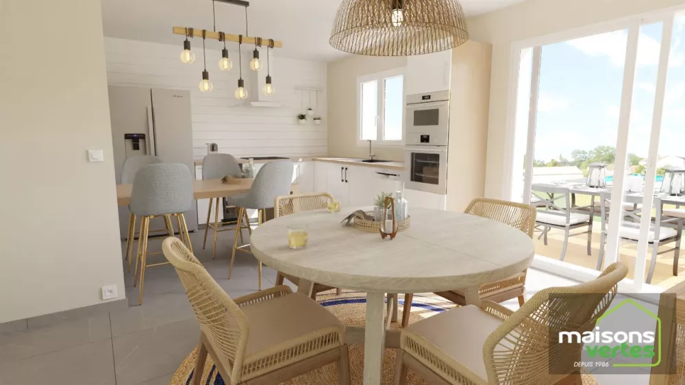 Image du modèle de maison Cannelle 87 séjour cuisine