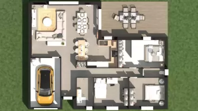 Image du modèle de maison Lila dessus