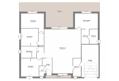 Image du modèle de maison Agapanthe Plan RDC