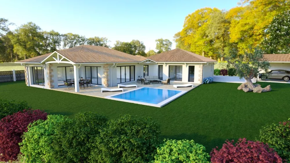Image du modèle de maison cazaux arrière