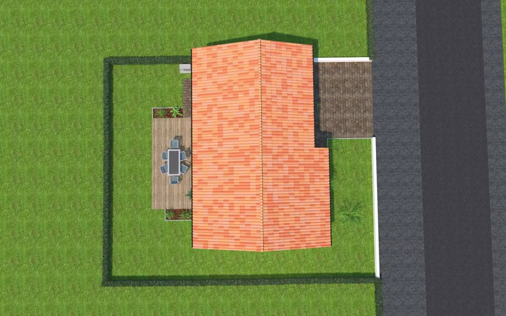 Image du modèle de maison vue dessus