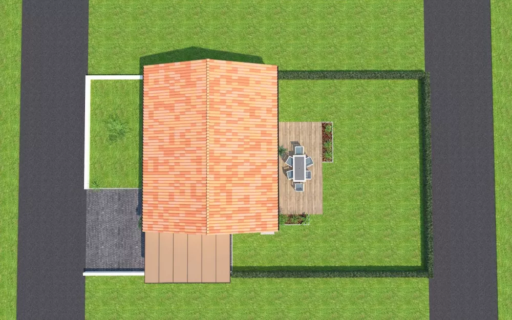 Image du modèle de maison vue dessus