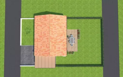 Image du modèle de maison vue dessus