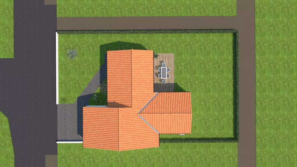 Image du modèle de maison vue dessus