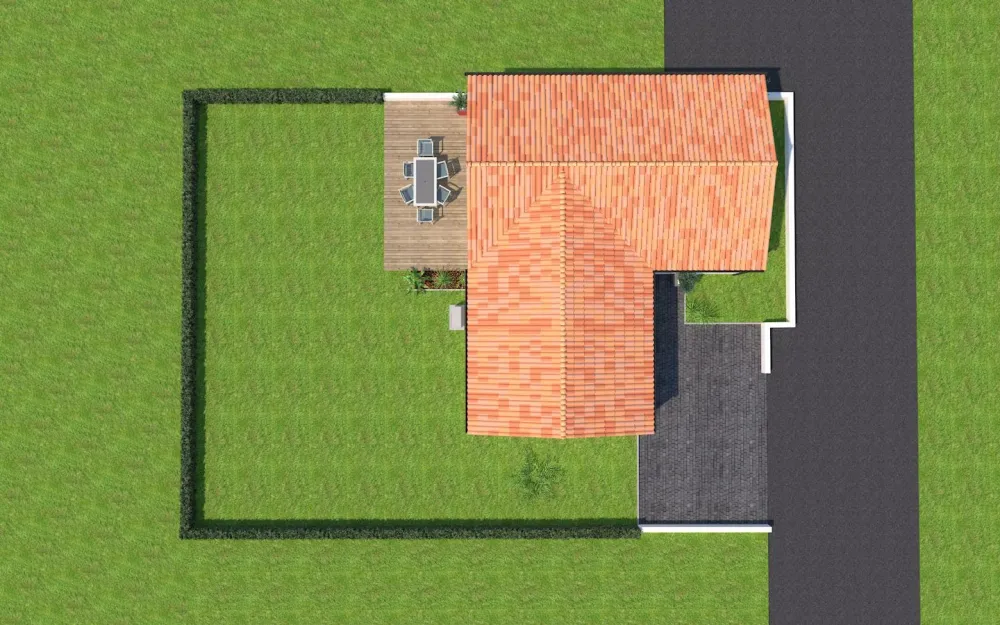 Image du modèle de maison vue de dessus